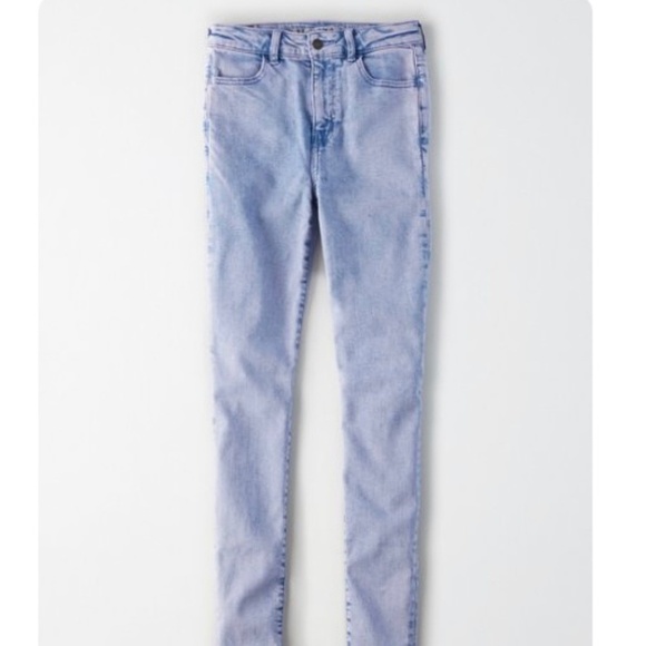 NWOT American Eagle Purple Wash Super Hi-Rise Jegging - Picture 1 of 7